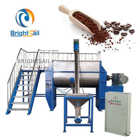 横のコーヒー粉の混合機のミキサー機械
