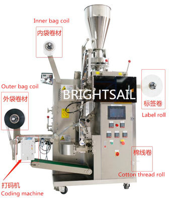 密封されるSU 6gの茶フィルター・バッグの詰物および密封機械三辺